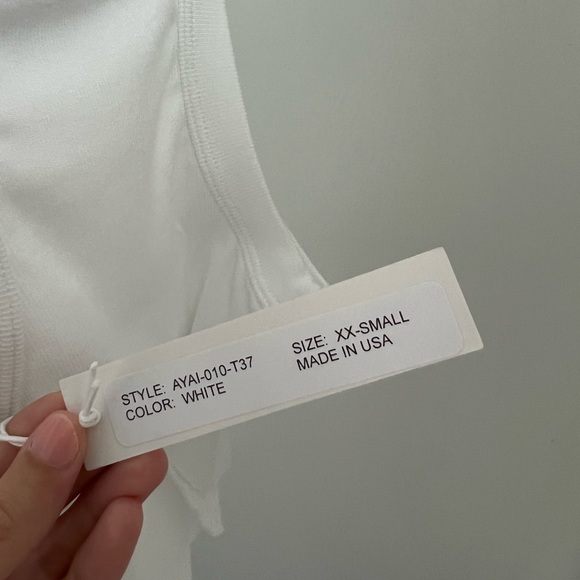 Are you am i white ribbed impy tank tee - Picture 5 of 5